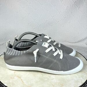 Tommy Bahama Sneakers Womens Size 10 Gray Slip On Bumptoe Memory foam Shoes